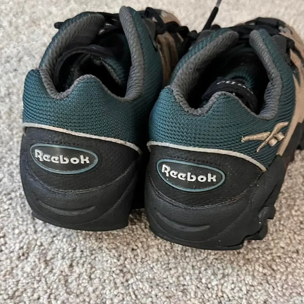 Vintage 90s Reebok Trailgrip Zig brown green hiking sneakers men’s size 9